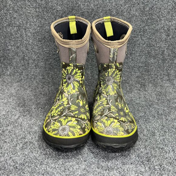 Bogs Classic Mid Mumsie Boots Women's 8 Grey Green Waterproof Work Farm Chore - Picture 3 of 16